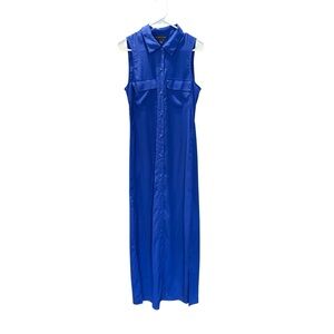 Victoria's Secret Royal Blue Button-Up Maxi Dress